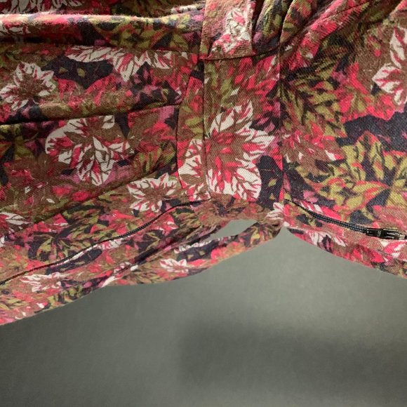 ❗️SOLD❗️80s Laura Ashley Leaf Print Long Sleeve Dress - Picture 8 of 14